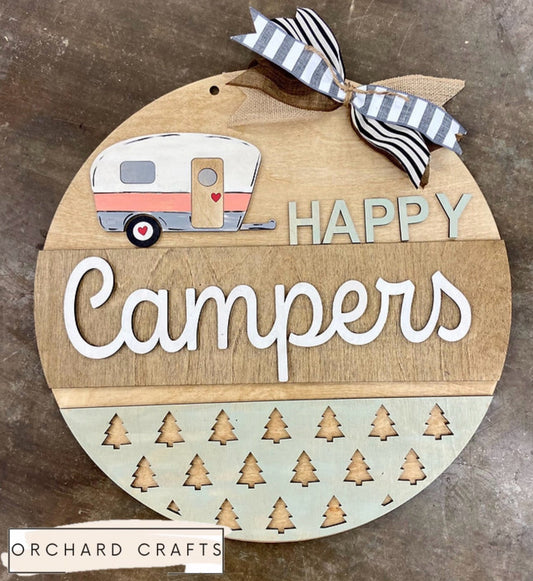 Happy Campers Tree sign