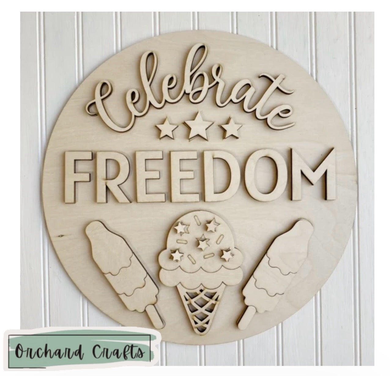 Celebrate Freedom round sign